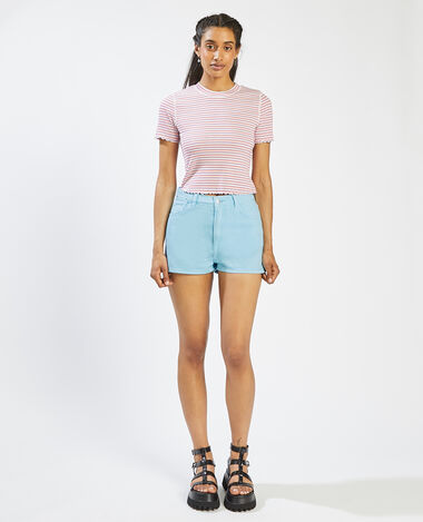 Short en jean coloré bleu clair - Pimkie