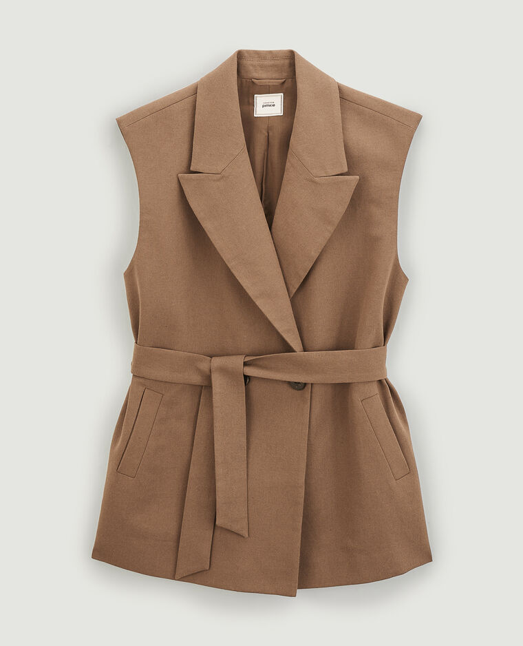 Veste blazer sans manche marron - Pimkie