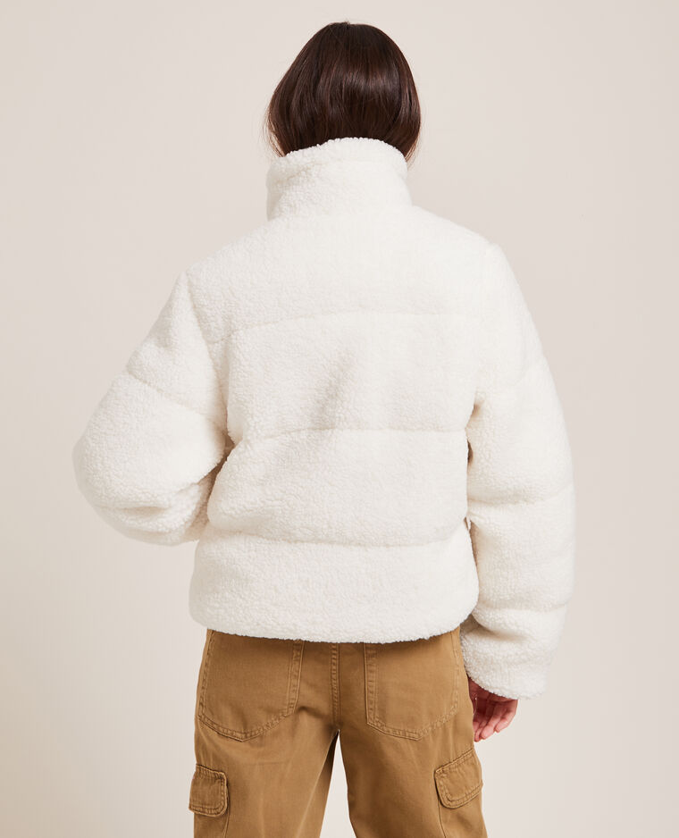 Blouson doudoune en sherpa blanc - Pimkie