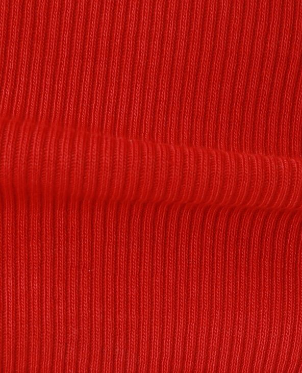 Débardeur côtelé rouge - Pimkie