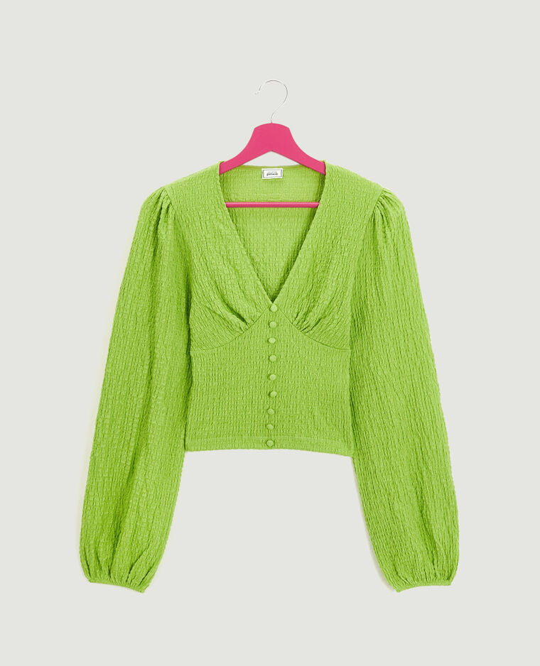 Top manches ballons vert kaki - Pimkie
