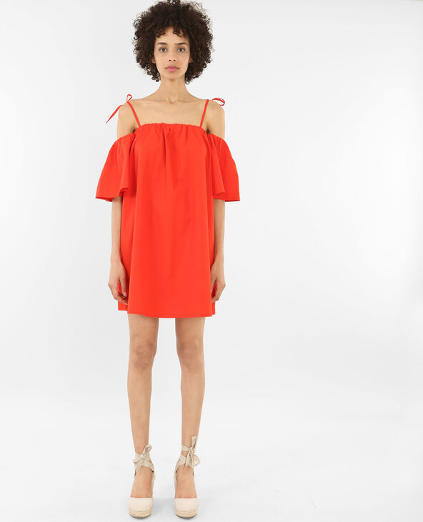 Robe ample à manches peekaboo rouge - Pimkie
