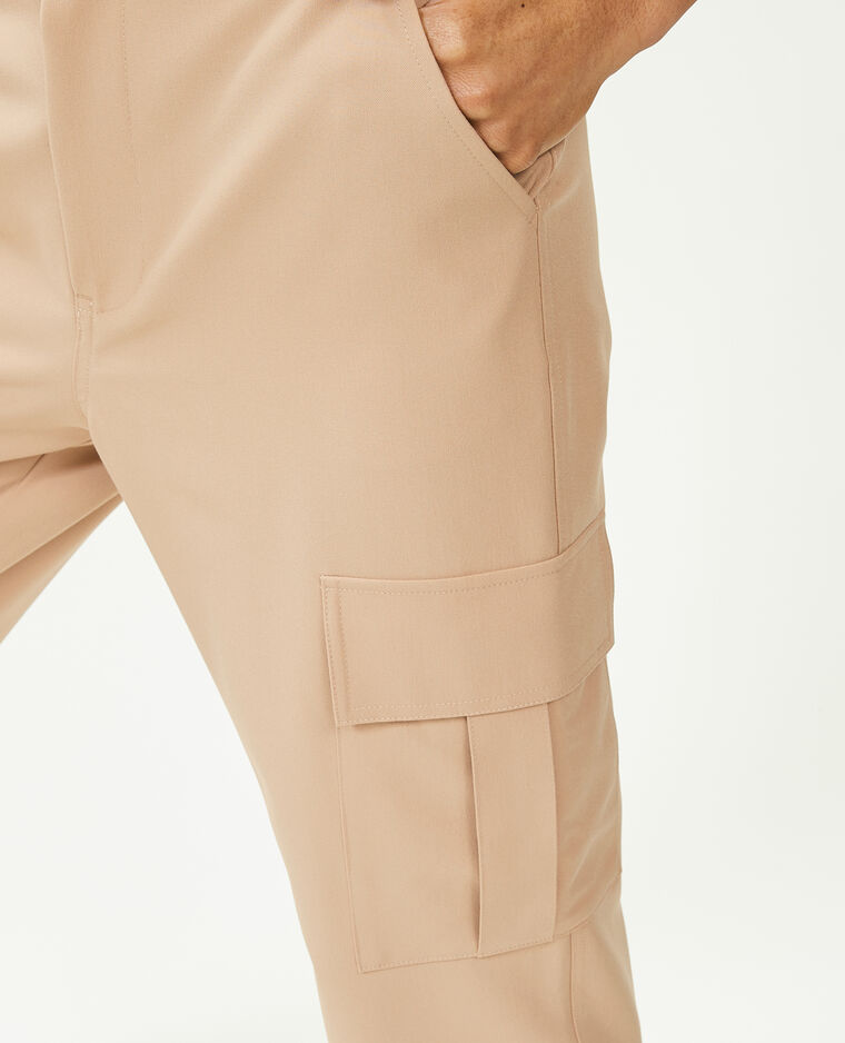 Pantalon cargo bas resserrables camel - Pimkie