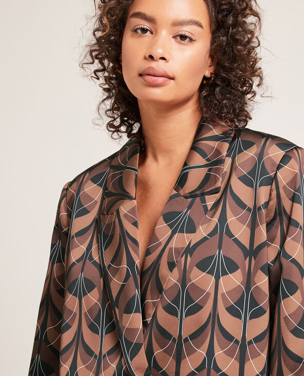 Veste blazer oversize satinée noir - Pimkie
