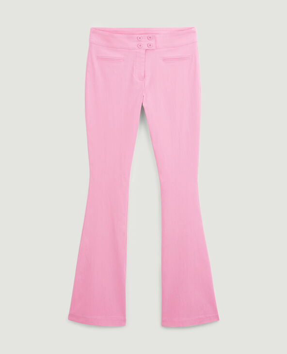 Pantalon taille basse et bas évasés rose - Pimkie