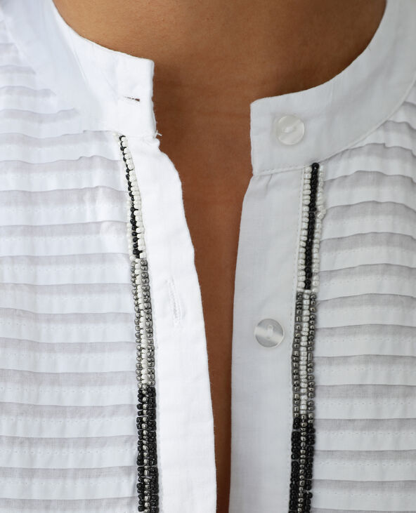 Chemise à perles blanc - Pimkie