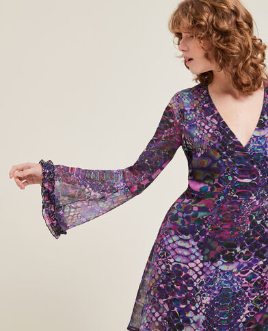 Robe cache-cœur manches flare violet - Pimkie