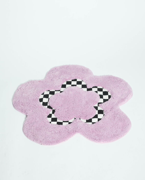 Tapis fleur damier lilas - Pimkie