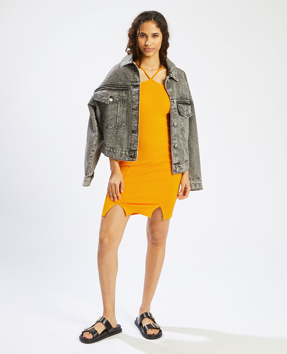 Robe courte et moulante orange - Pimkie