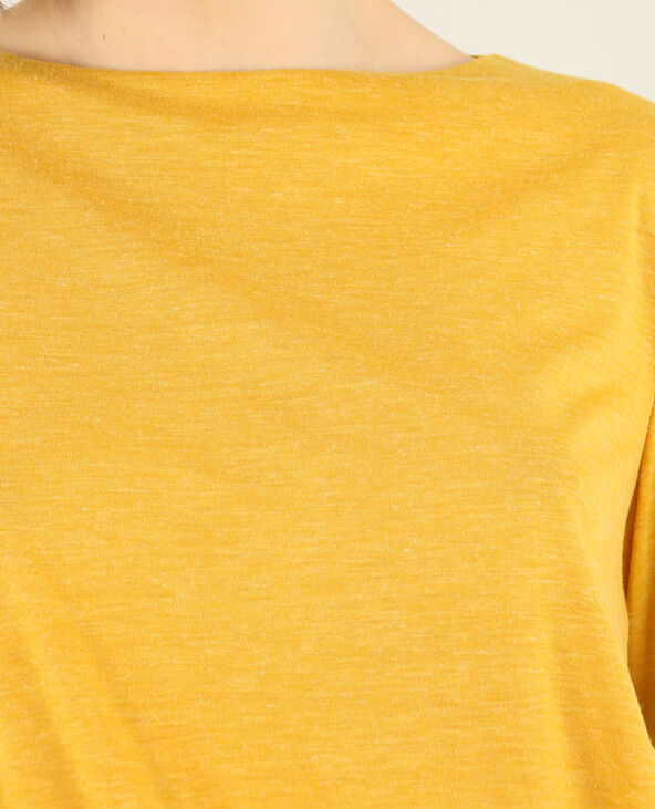 T-shirt à nouer jaune ocre - Pimkie