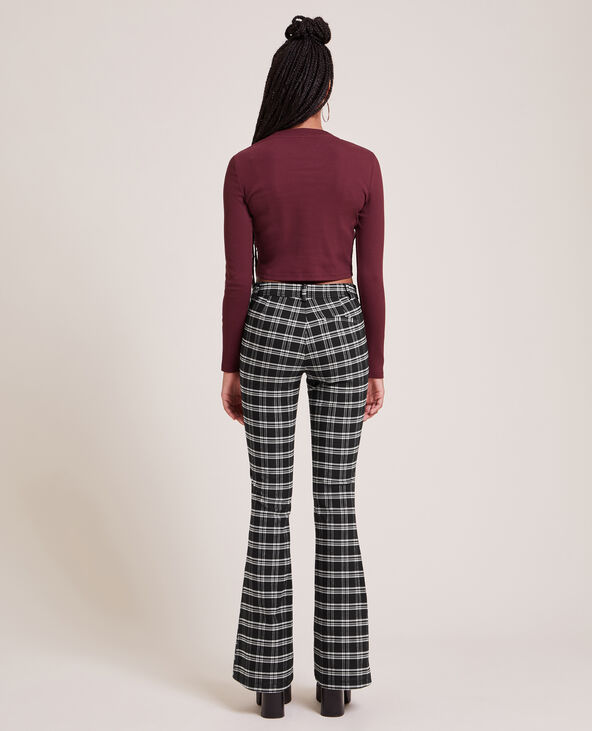 Pantalon flare taille haute noir - Pimkie