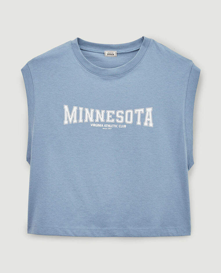 T-shirt sans manches bleu foncé - Pimkie