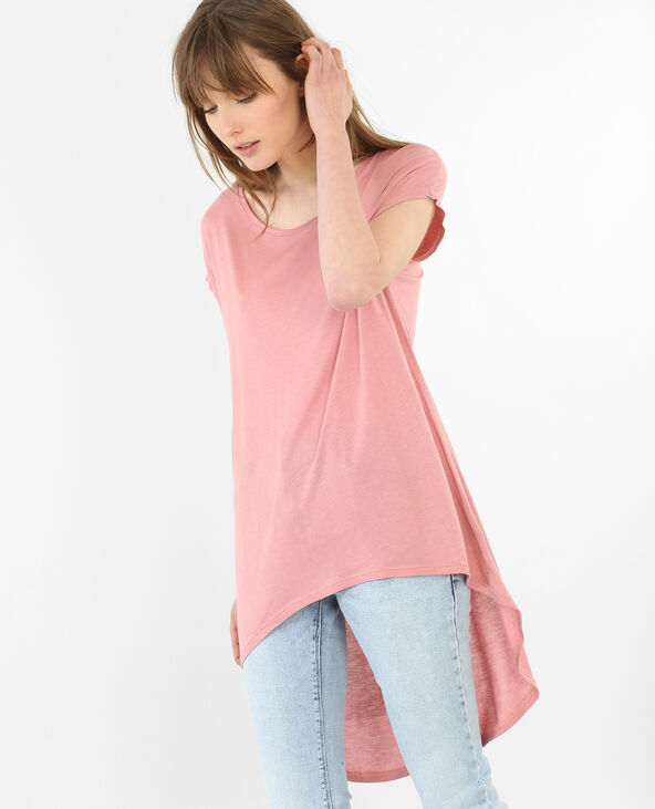 T-shirt long vieux rose - Pimkie