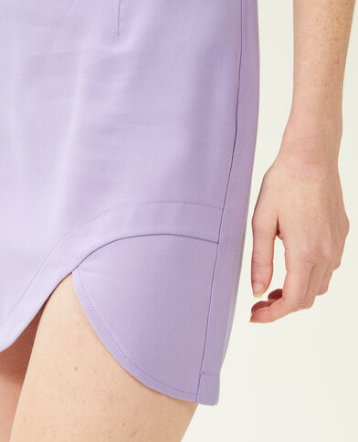 Jupe courte fente croisée lilas - Pimkie
