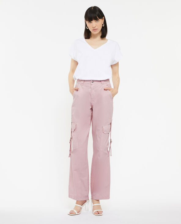 Pantalon cargo en toile légère lilas - Pimkie
