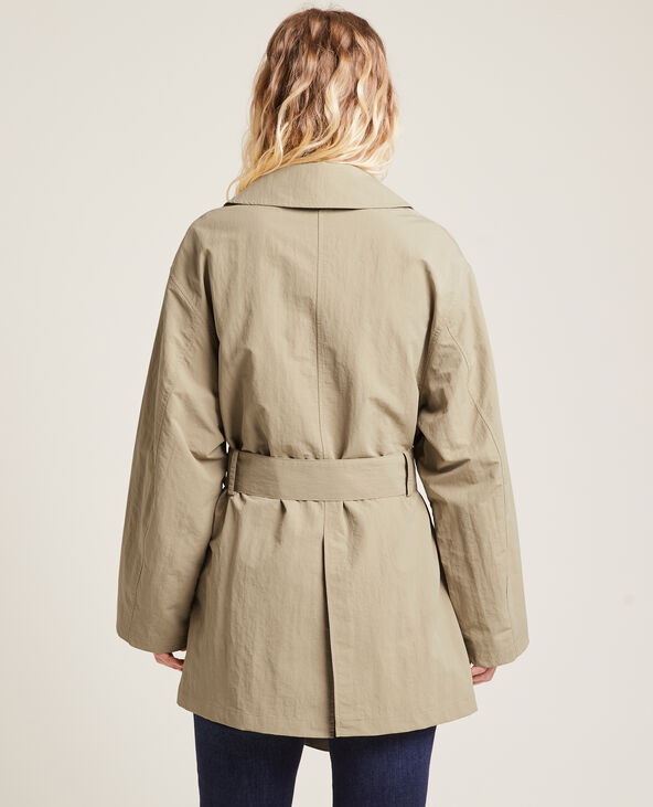 Trench court beige chiné - Pimkie