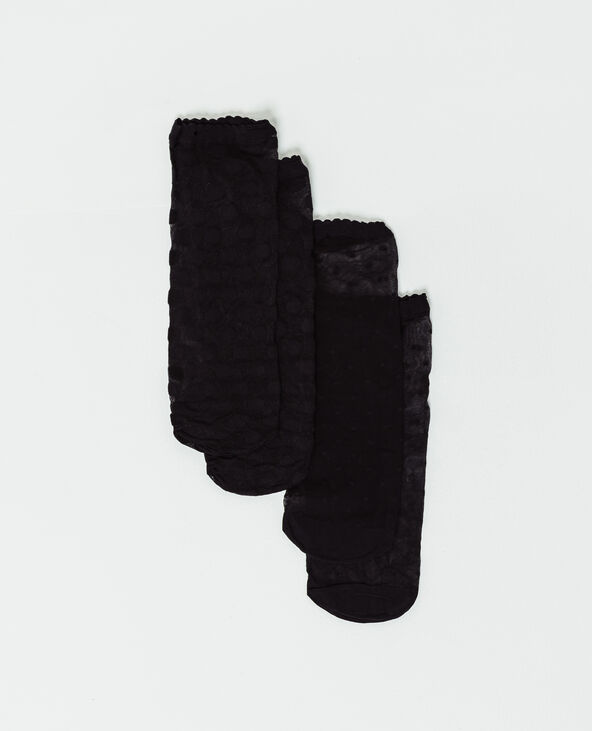 Chaussettes plumetis noir - Pimkie