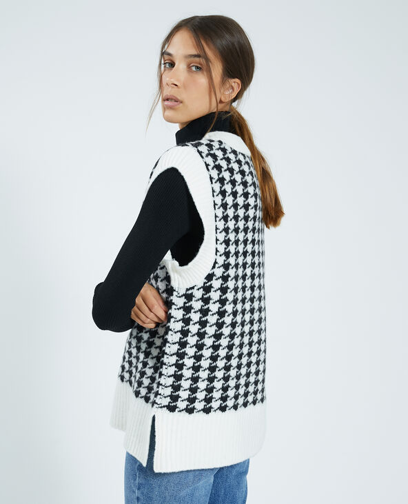 Pull sans manche pied de poule zara outlet