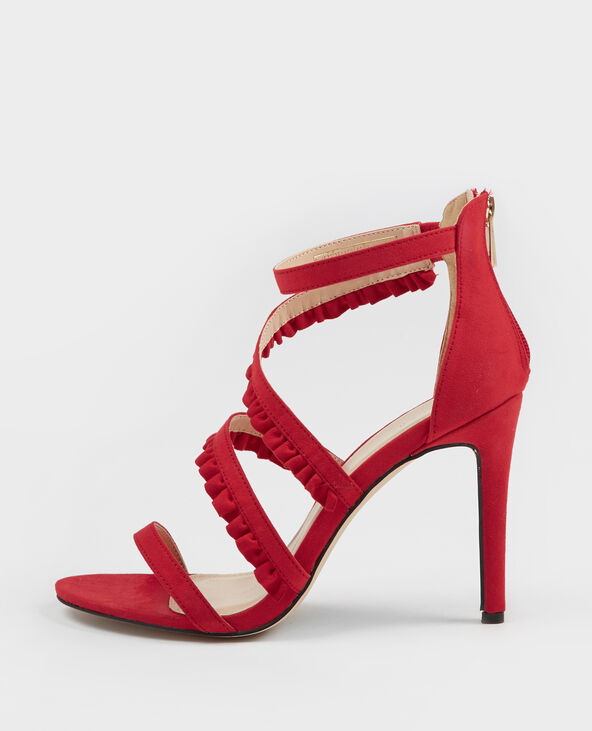 Sandale a sales talon rouge bordeaux