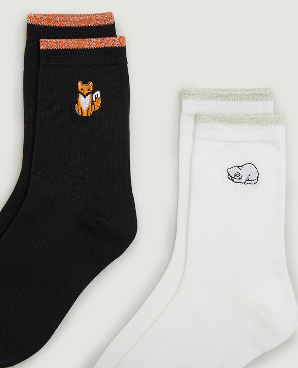 Lot de 2 paires de chaussettes noir - Pimkie