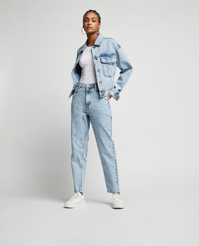 Jean mom taille haute bleu clair - Pimkie