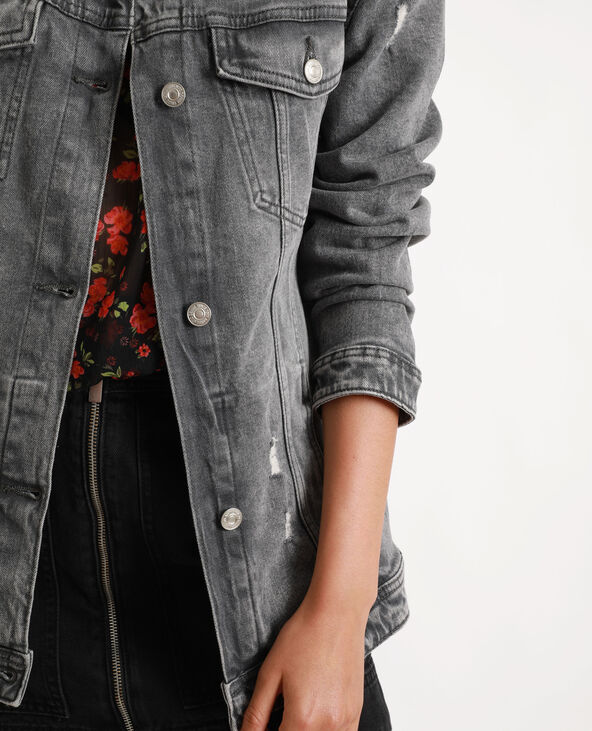 Veste en jean longue Pimkie