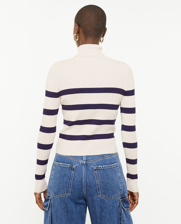 Pull à col roulé court bleu marine - Pimkie
