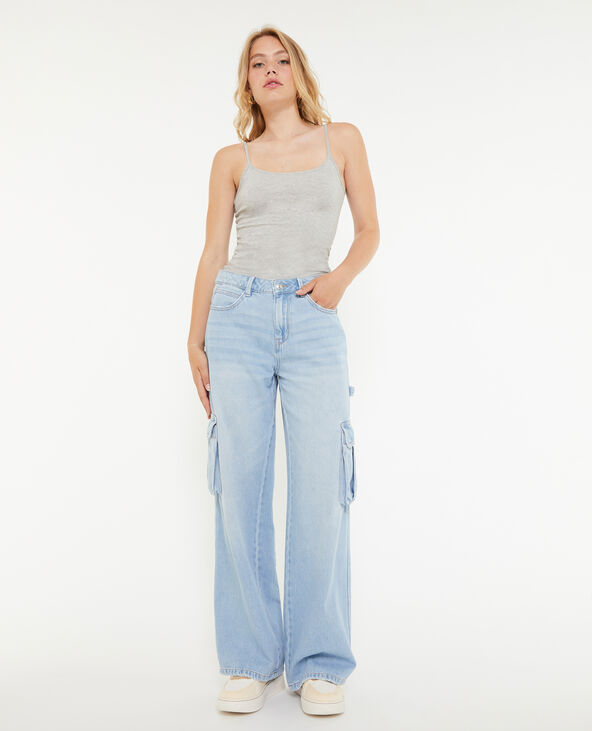 Jean cargo large bleu - Pimkie