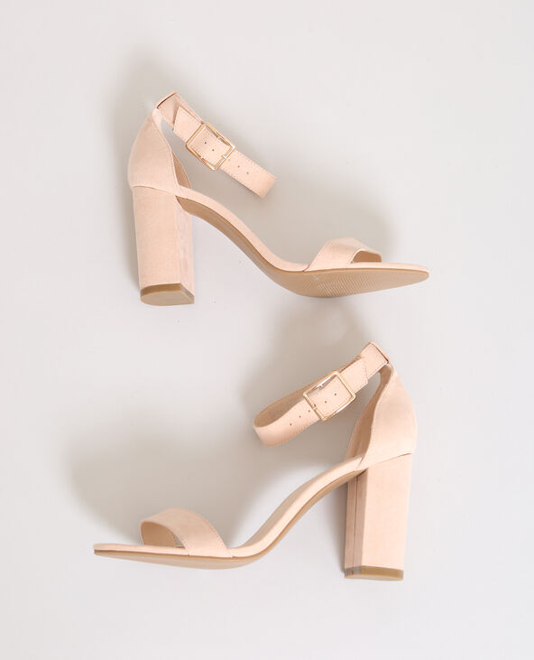 Pimkie heeled sandals in nude outlet
