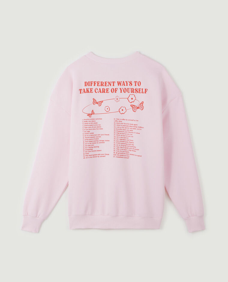 Sweat oversize col rond lilas - Pimkie