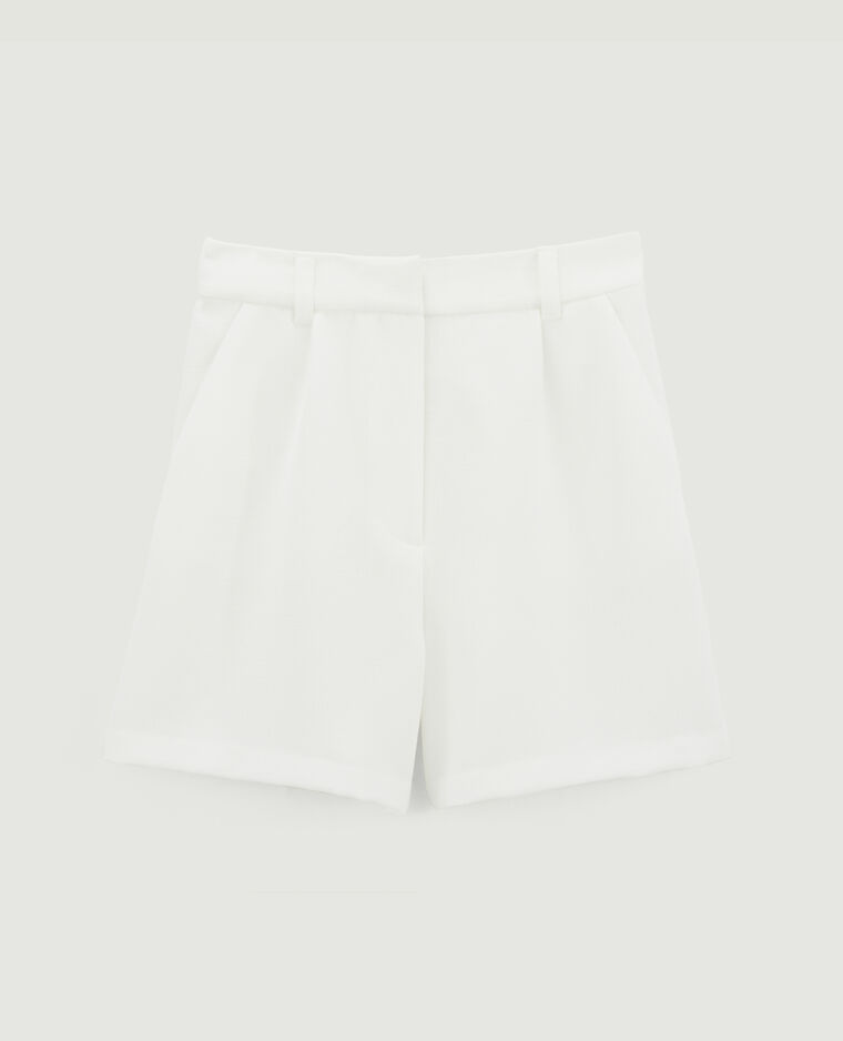 Short taille haute tissu tramé blanc - Pimkie