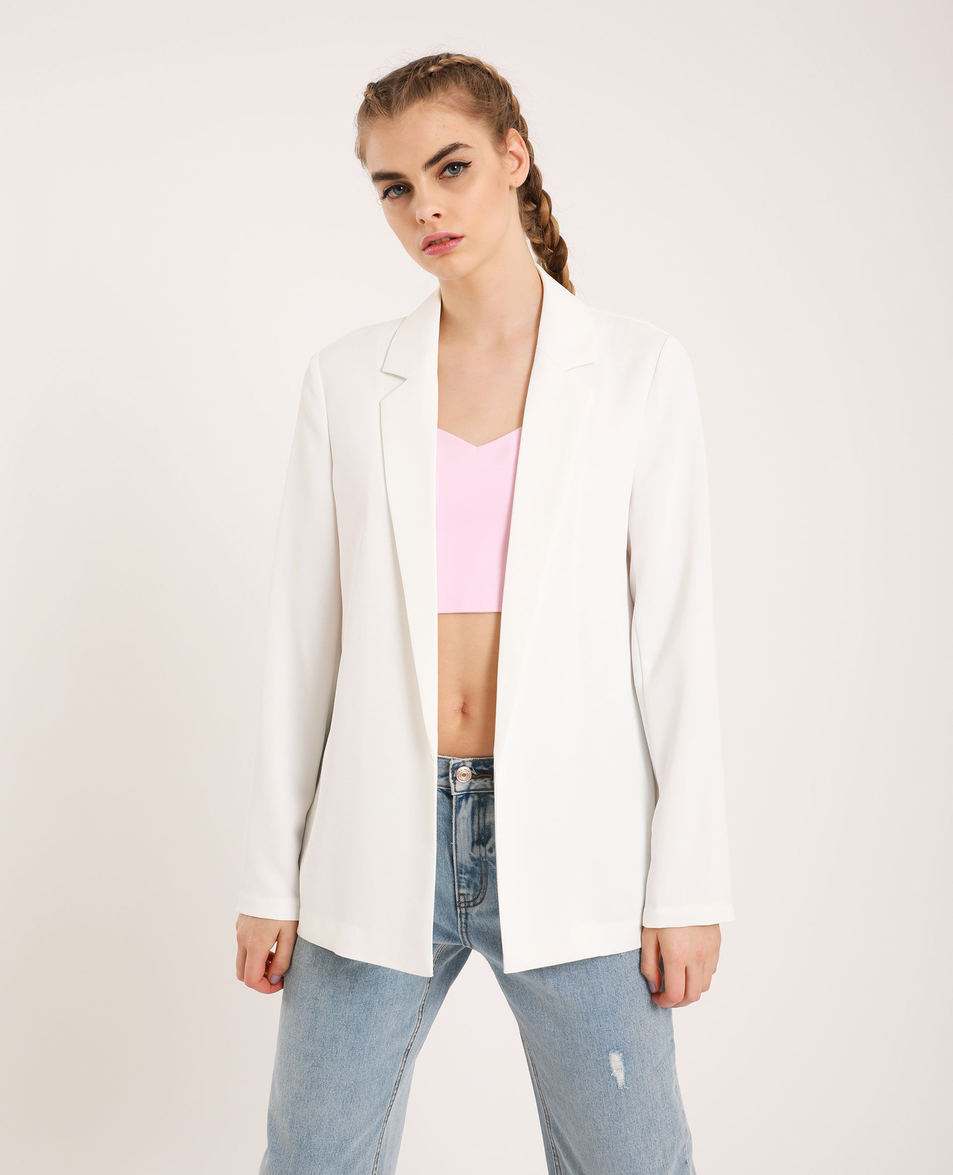 blazer femme blanc