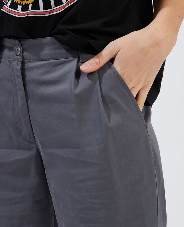 Pantalon à pinces SMALL gris foncé - Pimkie
