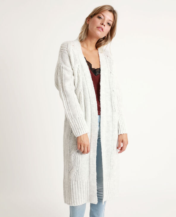 Gilet best sale long gris