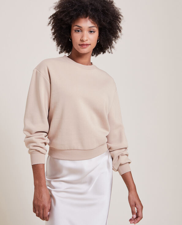 Sweat court col rond gris clair - Pimkie