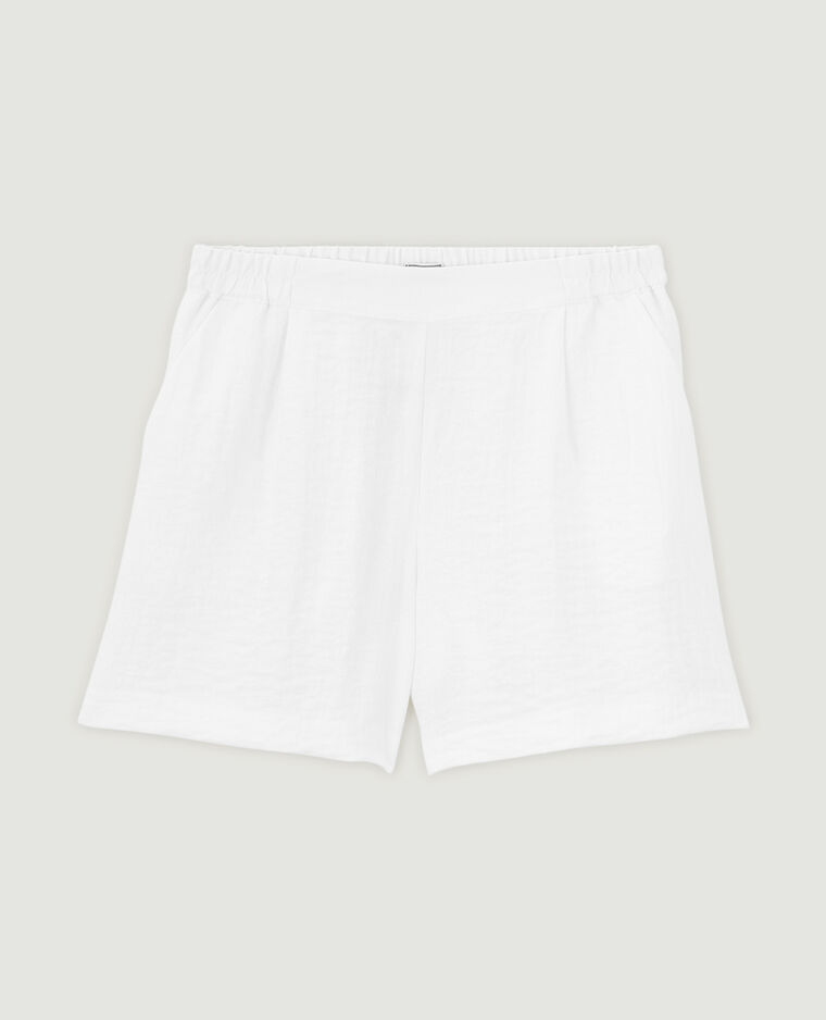 Short fluide effet lin blanc - Pimkie