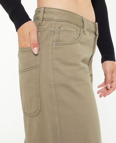 Jean large loose vert kaki - Pimkie