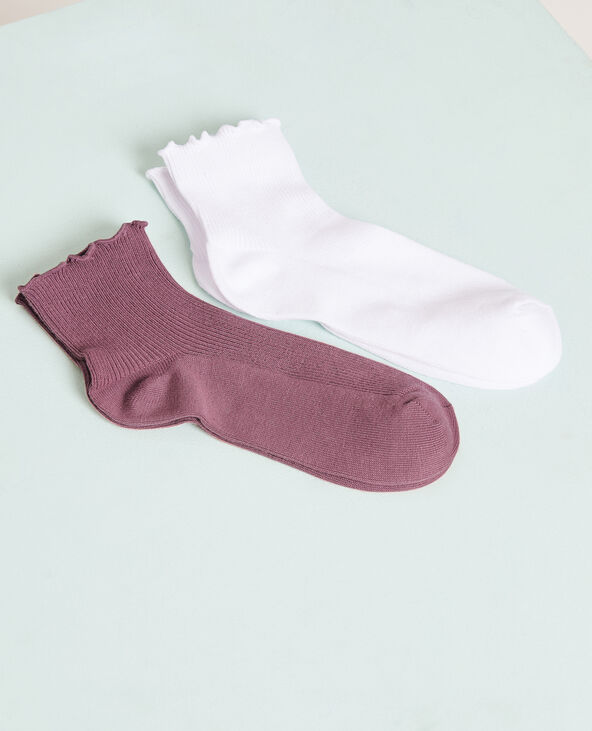 Lot de 2 paires de chaussettes rouge - Pimkie