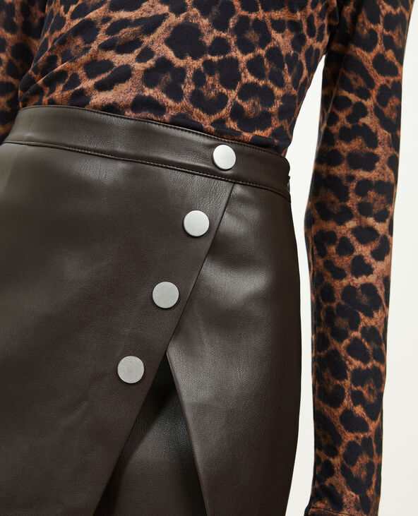 Jupe marron outlet simili cuir