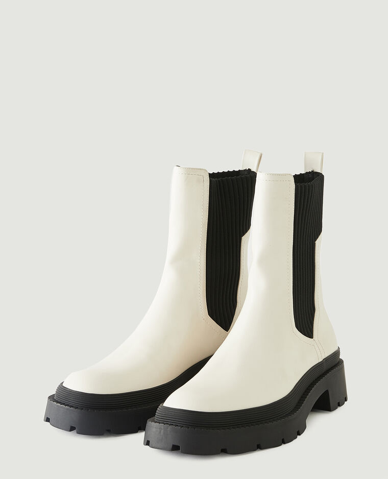 Bottines Chelsea blanc - Pimkie