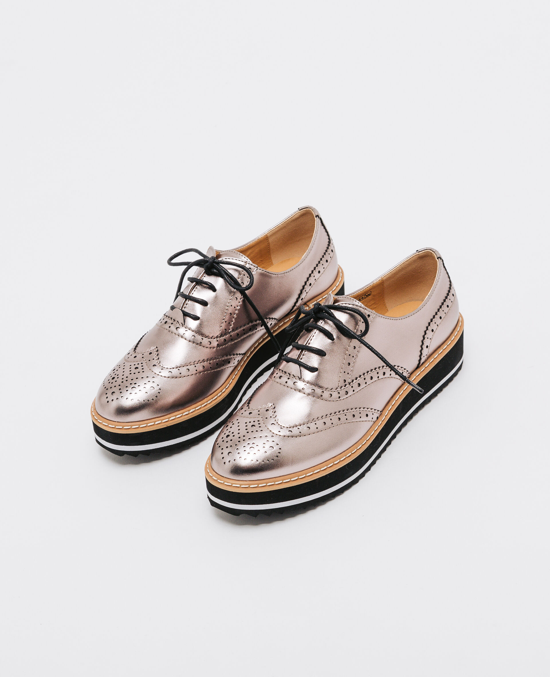 derbies femme bronze