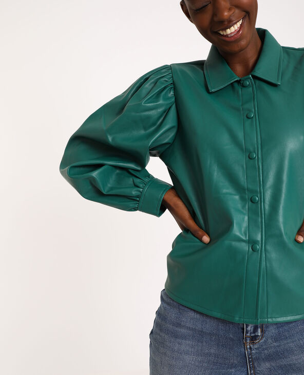 Zara chemise hotsell simili cuir