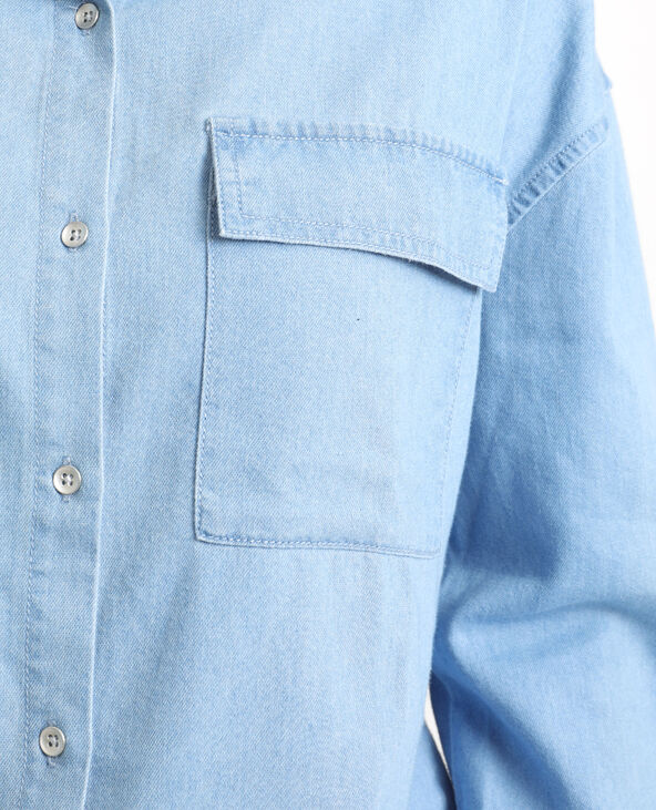 Chemise à poches bleu - Pimkie