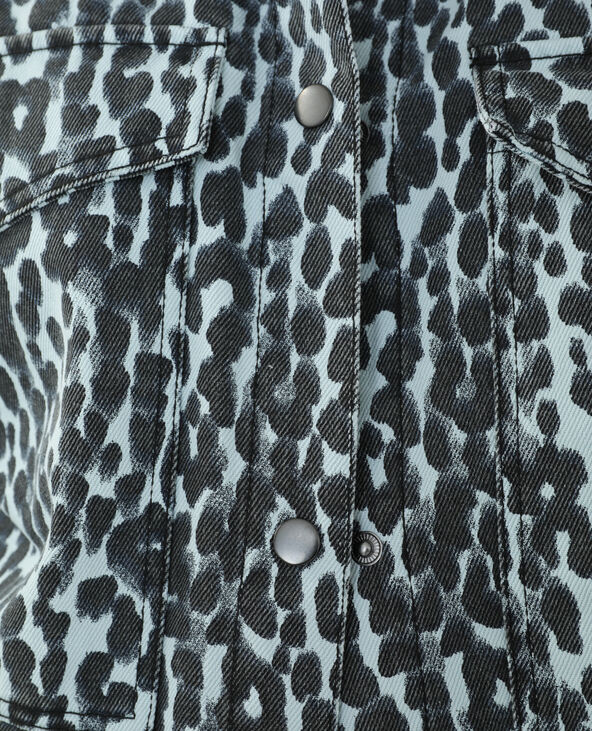 Surchemise en jean léopard bleu clair - Pimkie