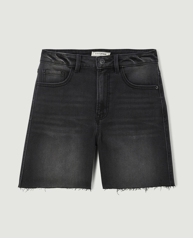 Bermuda en jean raw cut gris foncé - Pimkie