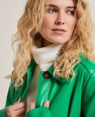 Trench droit en simili vert - Pimkie