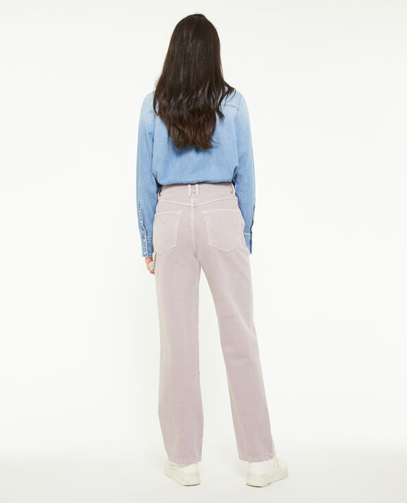 Jean droit taille haute poches devant lilas - Pimkie