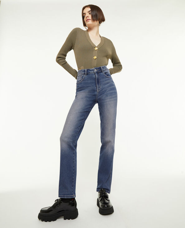 Jean droit stretch bleu foncé - Pimkie