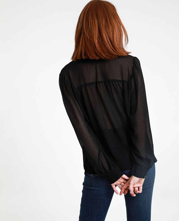Uitgelezene Doorzichtige blouse zwart - 561981899A08 | Pimkie WL-44