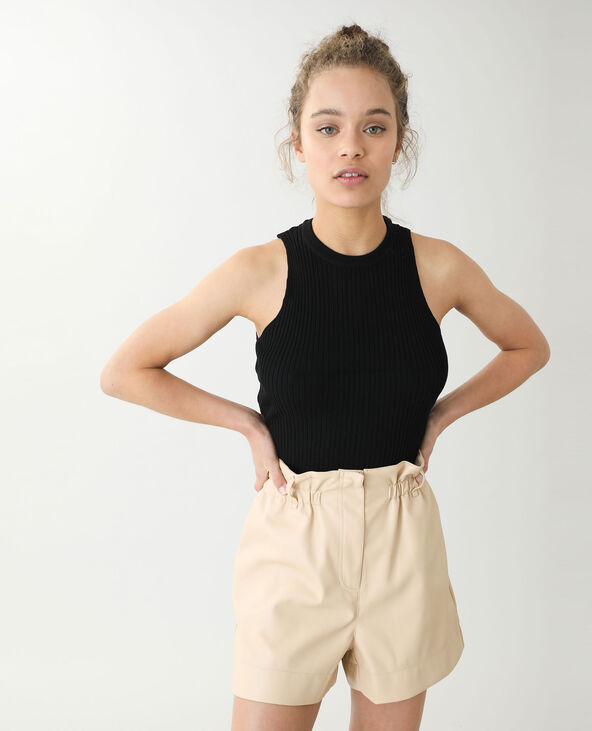 Simili cuir taille new arrivals haute